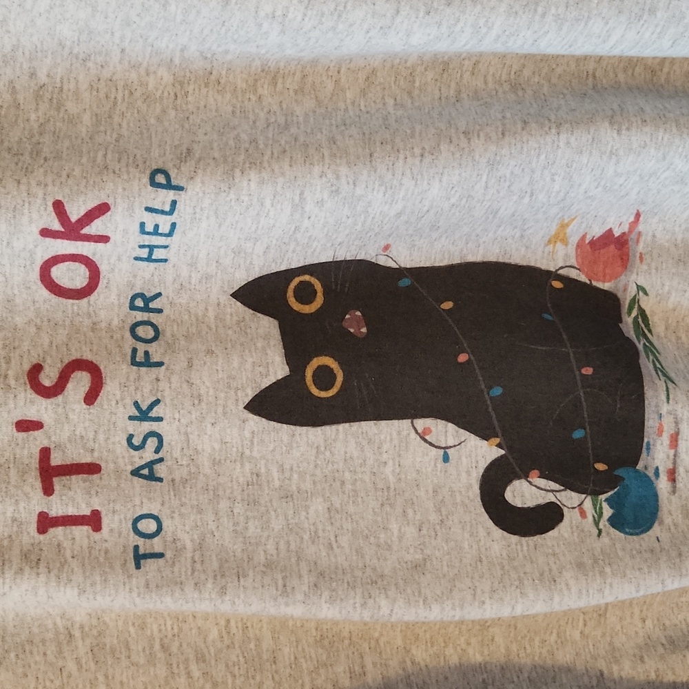 Gray its ok to ask for help sweatshirt - Picture 5 of 6